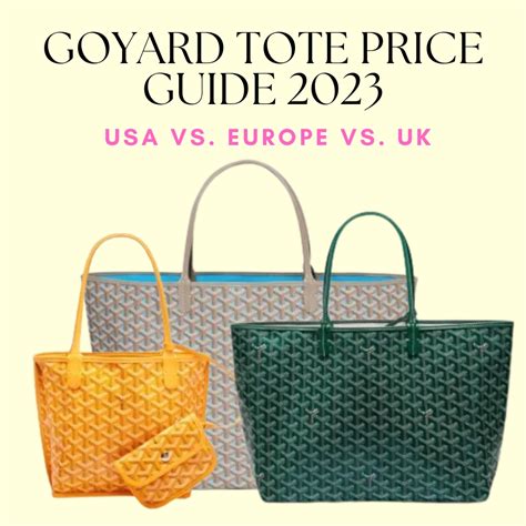 goyard tote bag france|Goyard tote bag price 2023.